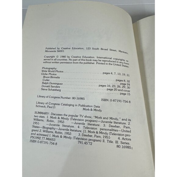 Mork and Mindy TV and Movie Tie Ins Creative Education Ex Libris - Picture 4 of 4